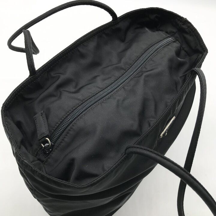 美品 PRADA プラダ 三角ロゴ プレート ナイロン テスート トート