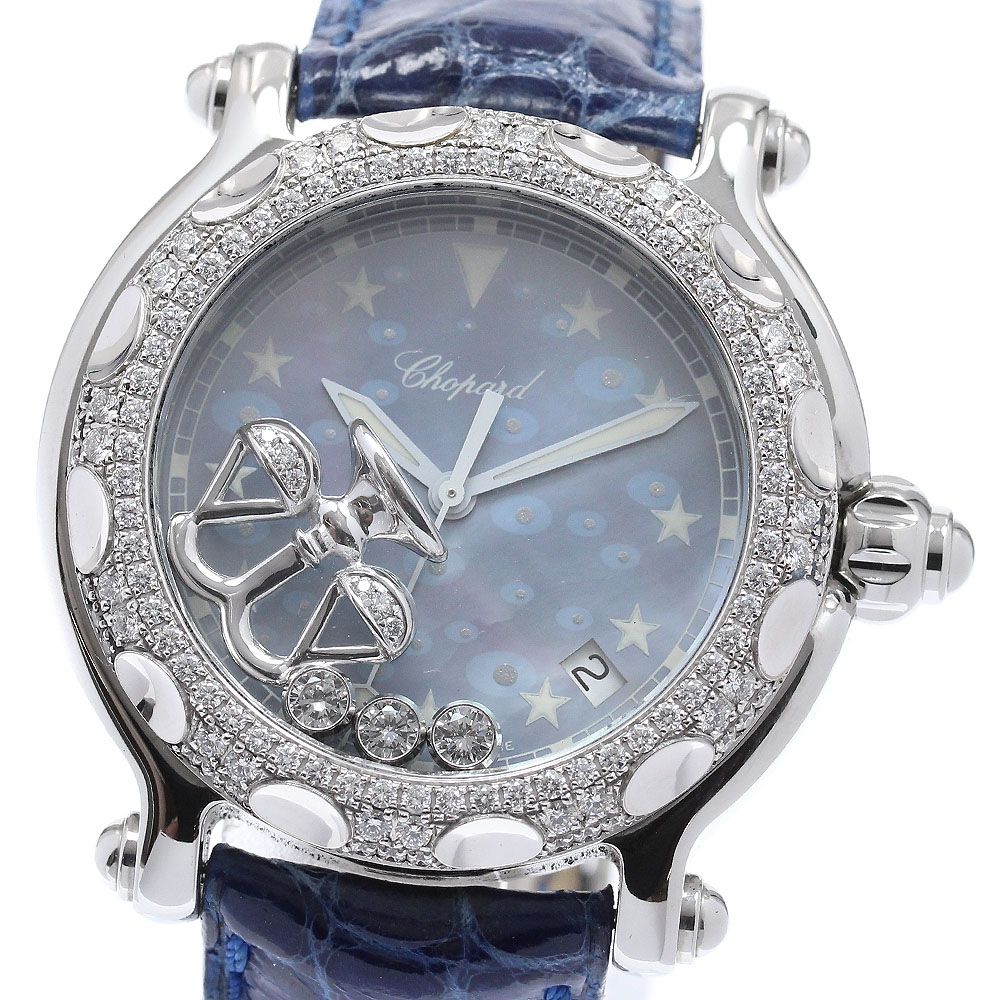 ショパール Chopard 28/8433 8347 ハッピースポーツ ゾディアック リーブラ ダイヤベゼル クォーツ メンズ 箱付き_959874 ショパール Chopard 28/8433 8347 ハッピースポーツ ゾディアック