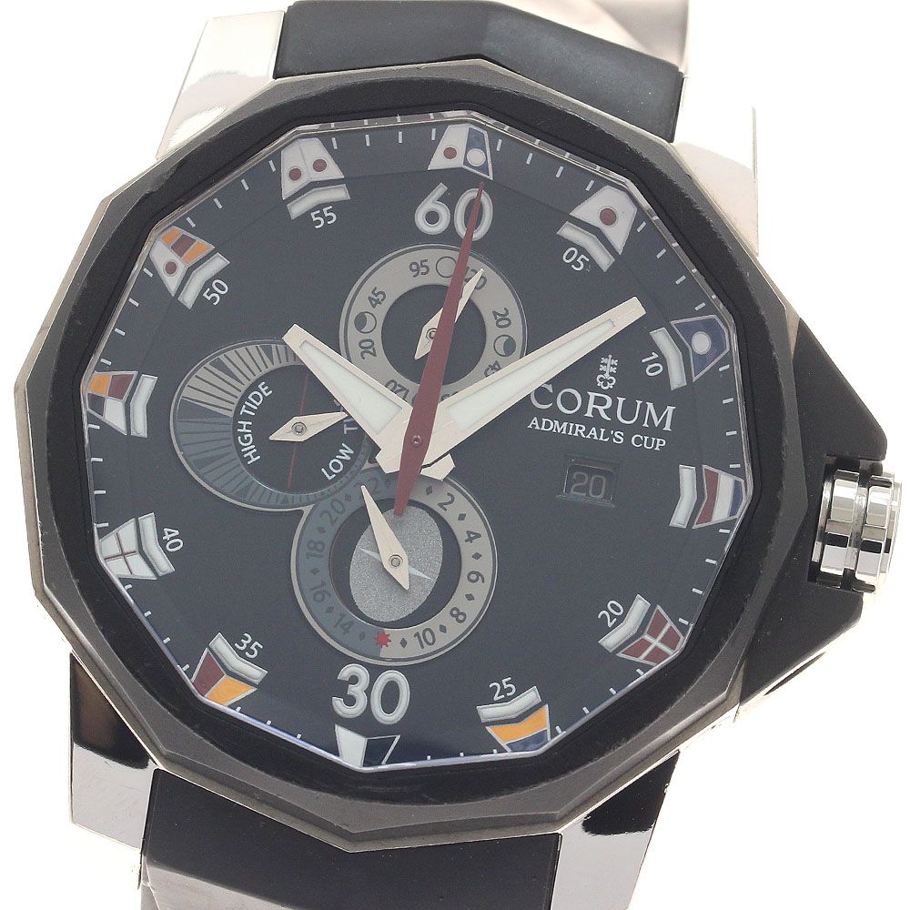 コルム CORUM 01.0005 アドミラスズカップ マレ48 ムーンフェイズ 自動巻き メンズ 保証書付き_951783 コルム CORUM 01.0005 アドミラスズカップ マレ48 ムーンフェイズ 自動