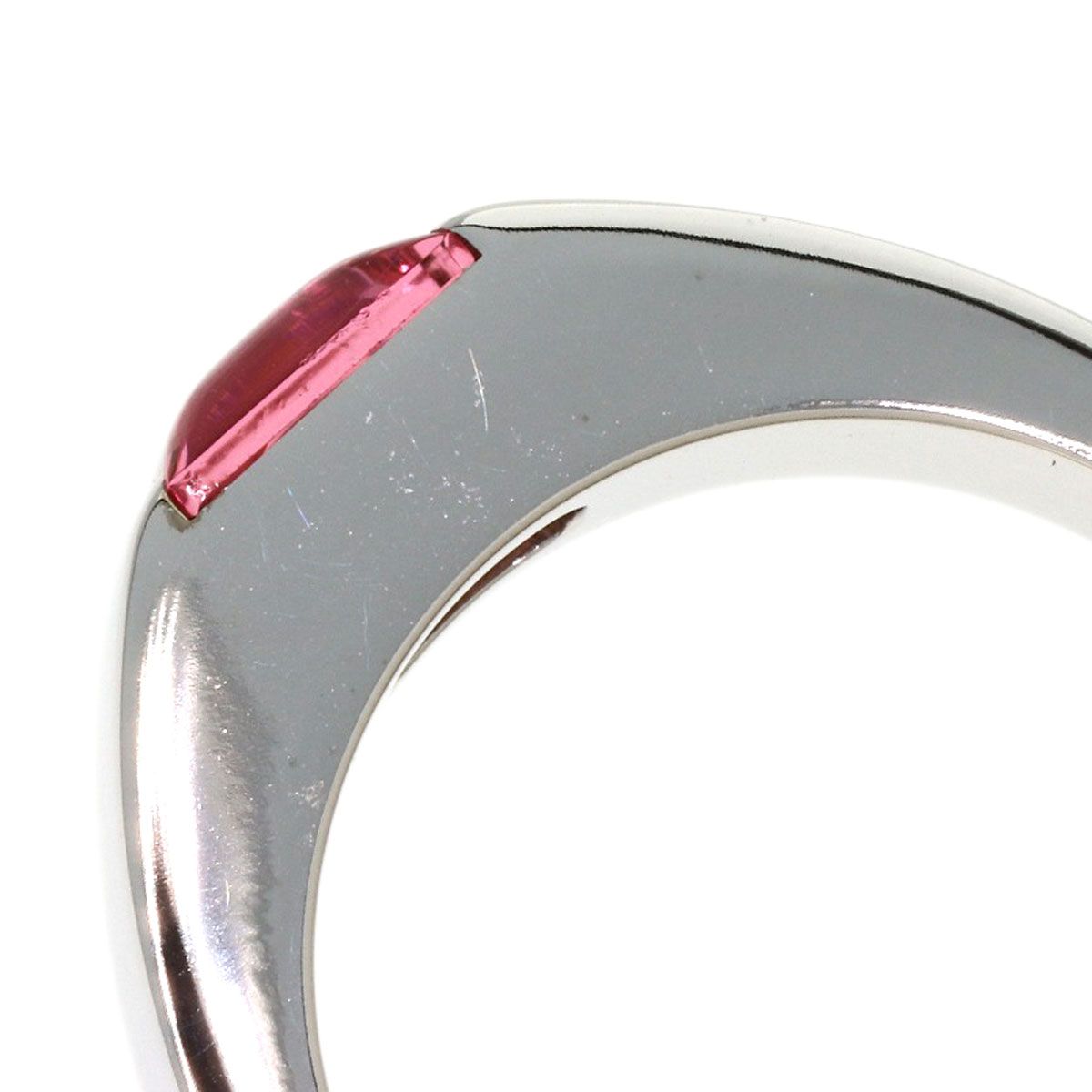 CARTIER カルティエ タンク ピンクトルマリン #50 リング・指輪 K18WG 