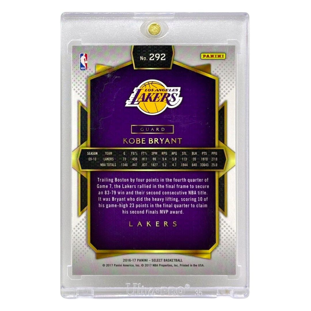 【50枚限定】Kobe Bryant NBA カード Lakers PANINI NBAカード SELECT KOBE BRYANT LAKERS #292 送料無料 中古 IT1