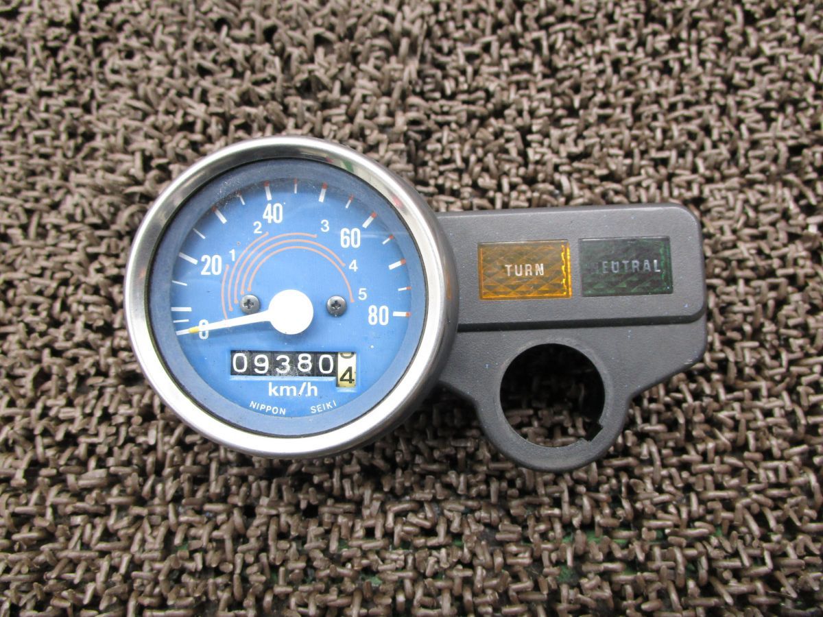 TL50 スピードメーター インジケーターランプ 80Km ●B7007！TL50 ホンダ 【 TL50E 】 キャブ車 動画有 6V