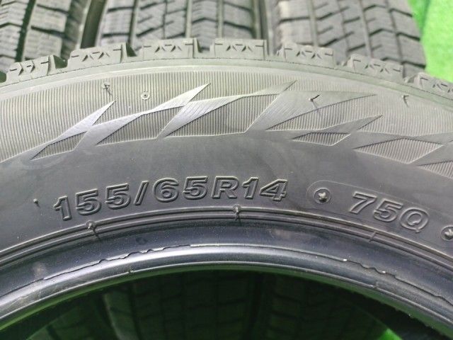 BRIDGESTONE スタッドレス ブリヂストン ブリザックVRX2 155/65R14 4本 2本5ミリ 2本6ミリ