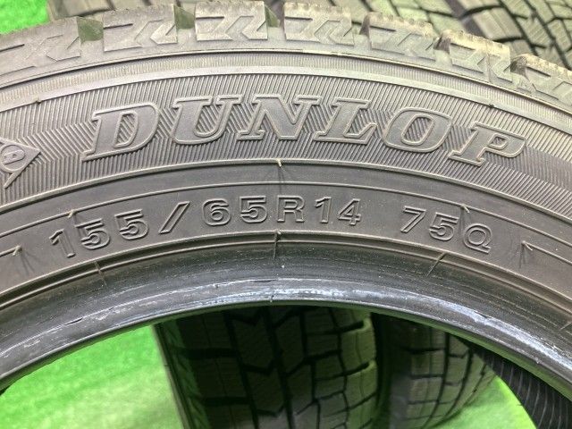 DUNLOP スタッドレス ダンロップ ウィンターマックスWM02 155/65R14 4本 8ミリ 22025年