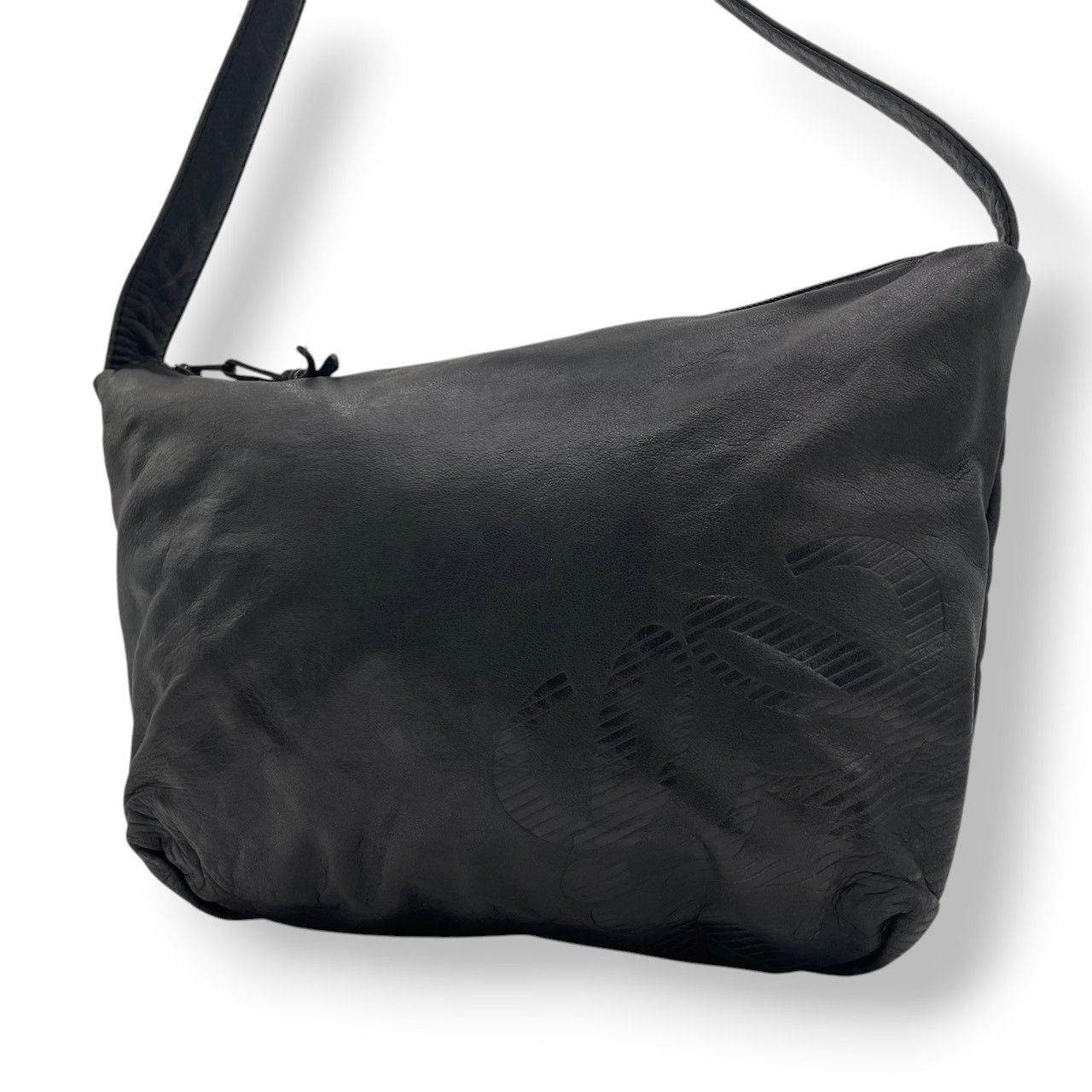 LOEWE ロエベ ショルダーバッグ レザー 本革 ブラック 黒 アナグラム 