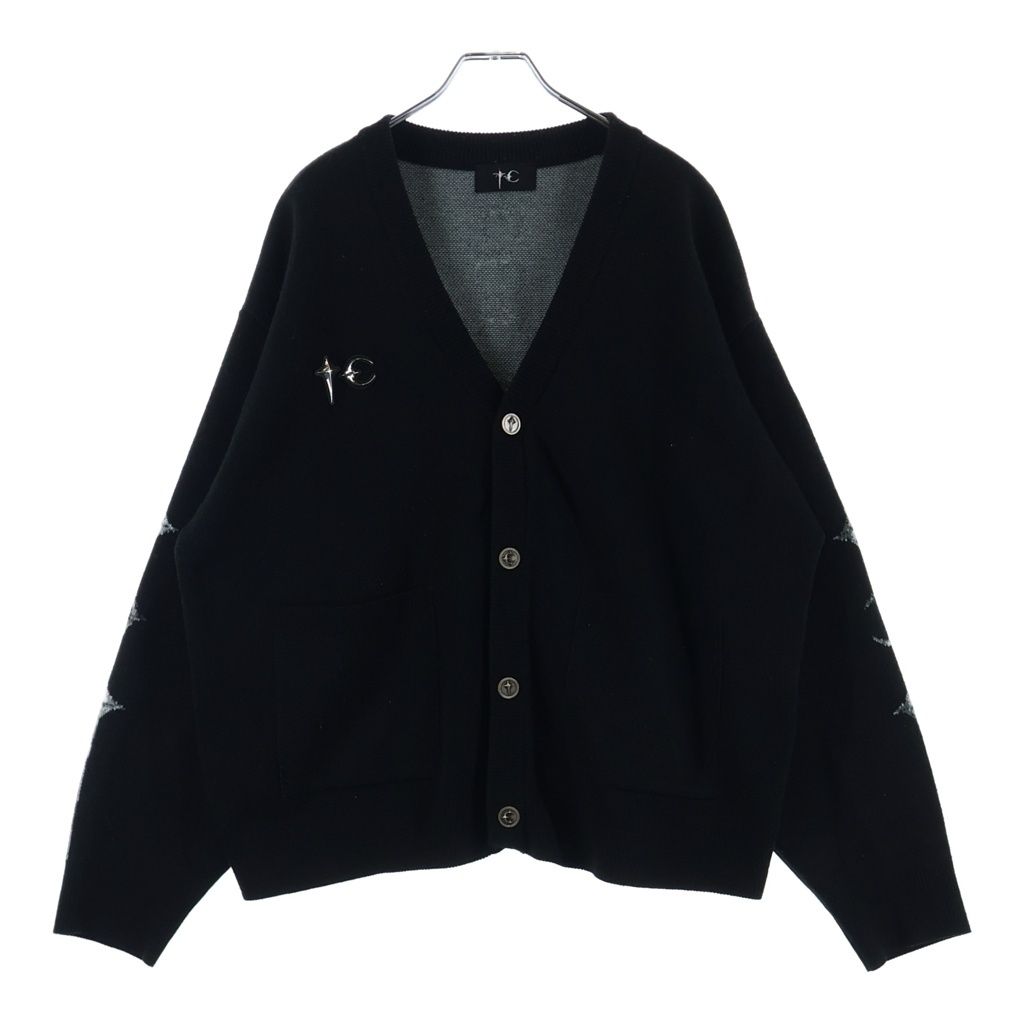 THUG CLUB (サグクラブ) 25AW TC BONE KNIT CARDIGAN フロントロゴ
