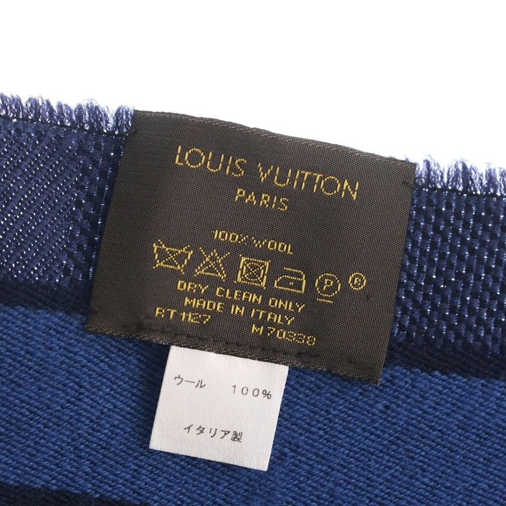 LOUIS VUITTON ルイヴィトン マフラー エシャルプ メサジェ LOUIS VUITTON (ルイヴィトン) エシャルプ メサジェ マフラー ネイビー