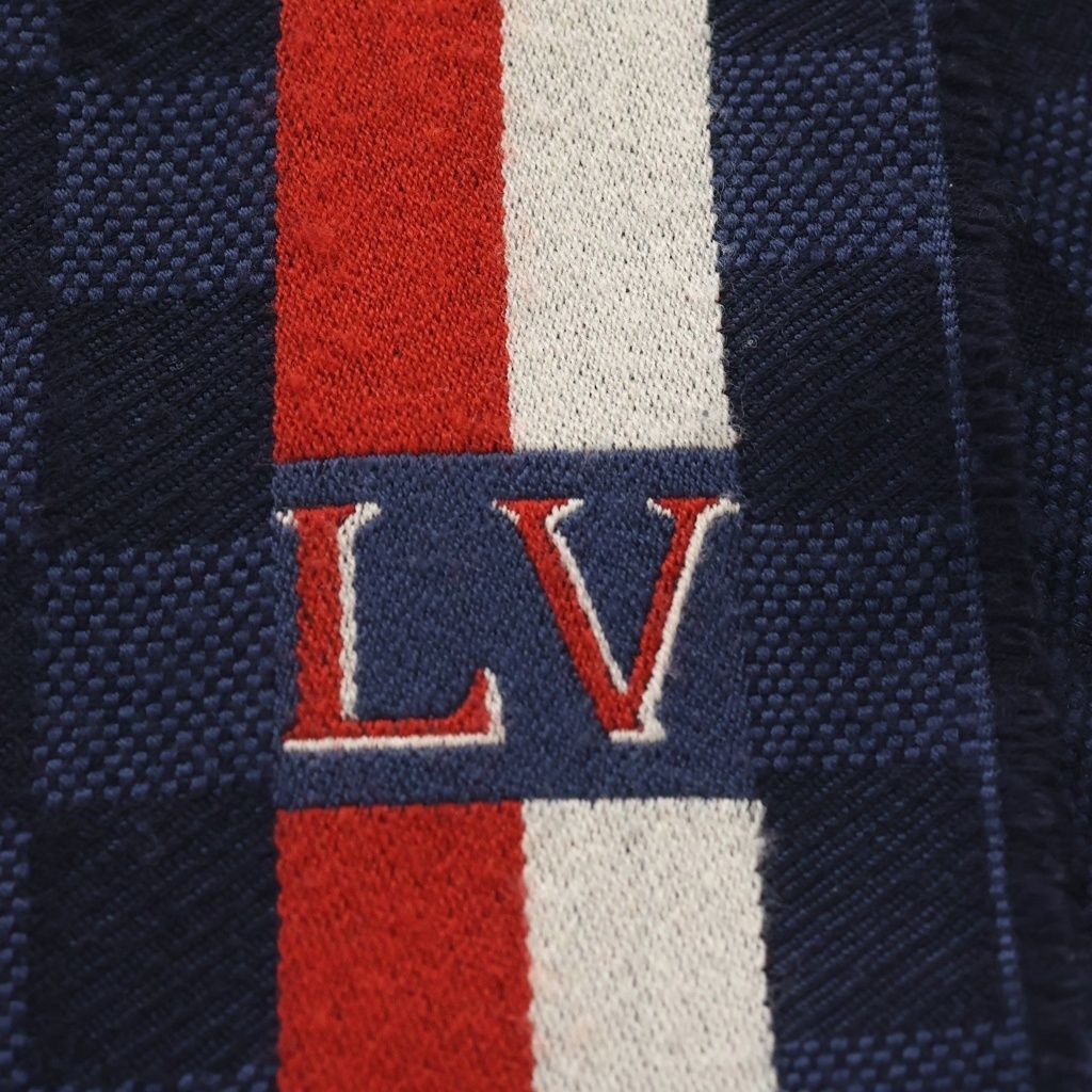 LOUIS VUITTON (ルイヴィトン) エシャルプ メサジェ マフラー ネイビー