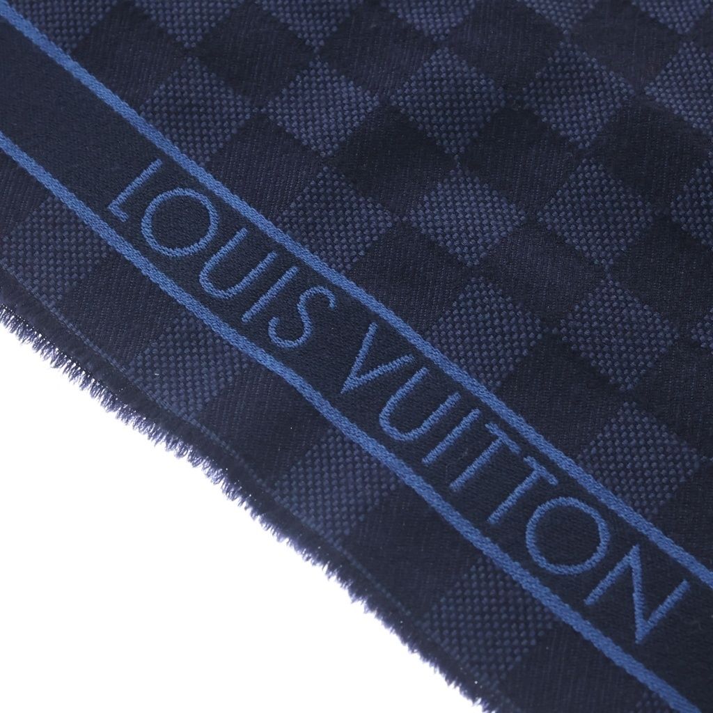 LOUIS VUITTON ルイヴィトン マフラー エシャルプ メサジェ LOUIS VUITTON (ルイヴィトン) エシャルプ メサジェ マフラー ネイビー