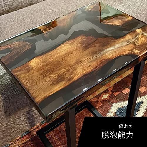 クラフト用フローレスレジン 低粘度＋中速硬化 立体作品用エポキシ樹脂 2液性レジン エポキシレジン (4kg) 0