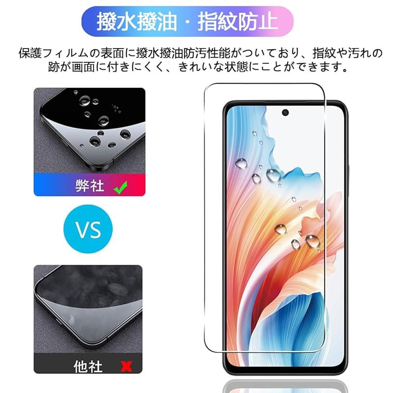 新品】 【2+2枚セット】 対応 OPPO A79 5G ガラスフィルム + カメラ