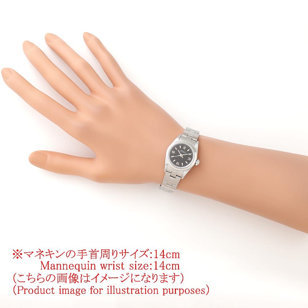 ロレックス オイスターパーペチュアル 76080 ブラック 369ホワイトバー