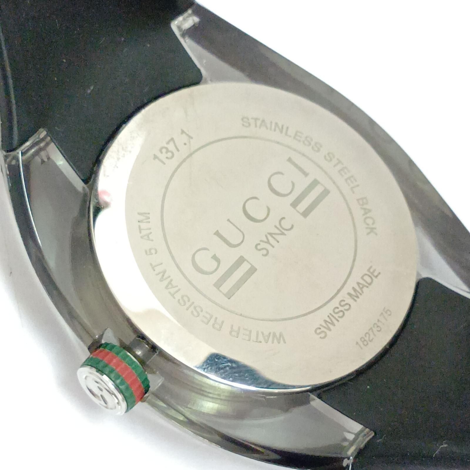GUCCI グッチ 腕時計 SYNC シンク シェリー ラバー クオーツ 137.1