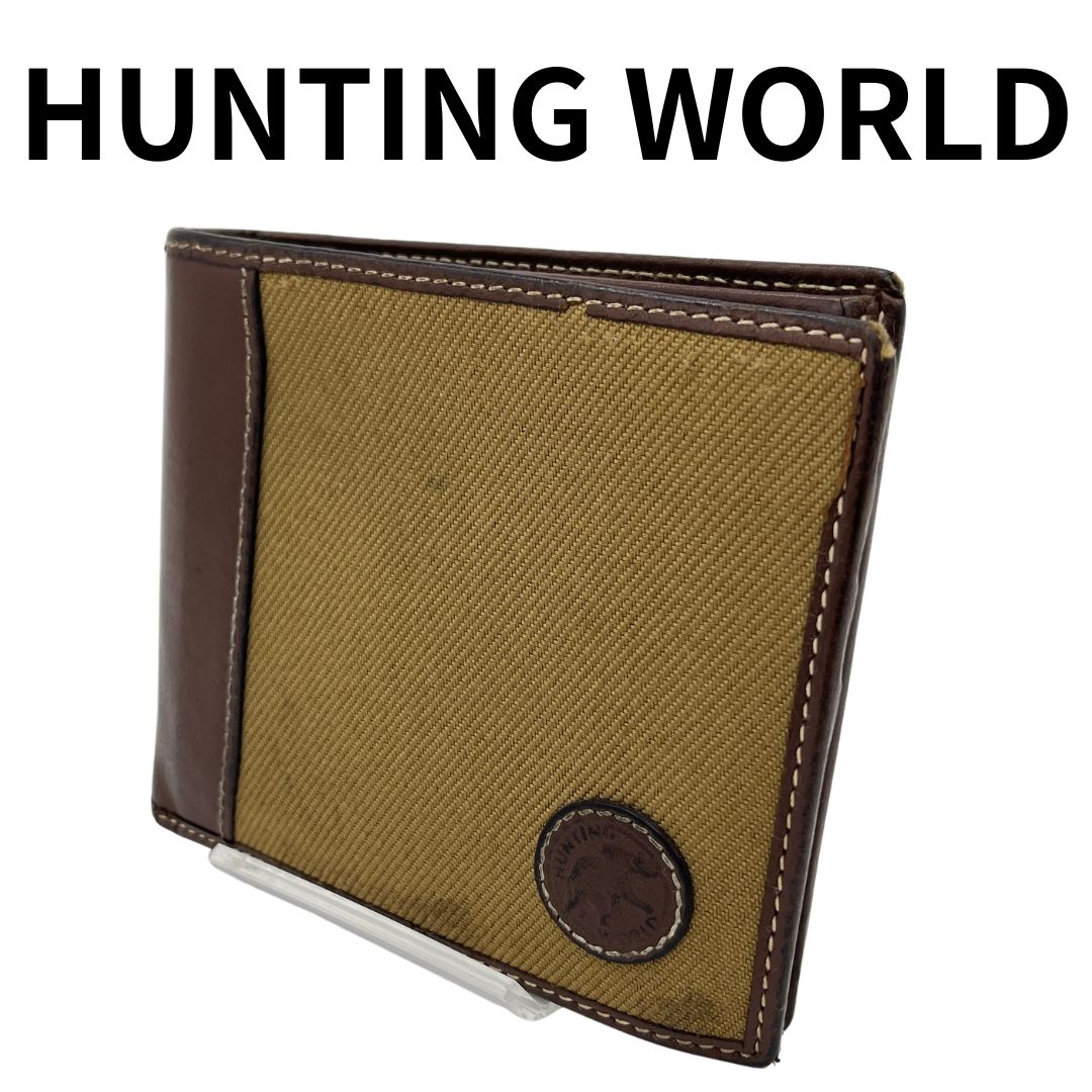 HUNTING WORLD ハンティングワールド 二つ折り財布 カーキ ブラウン
