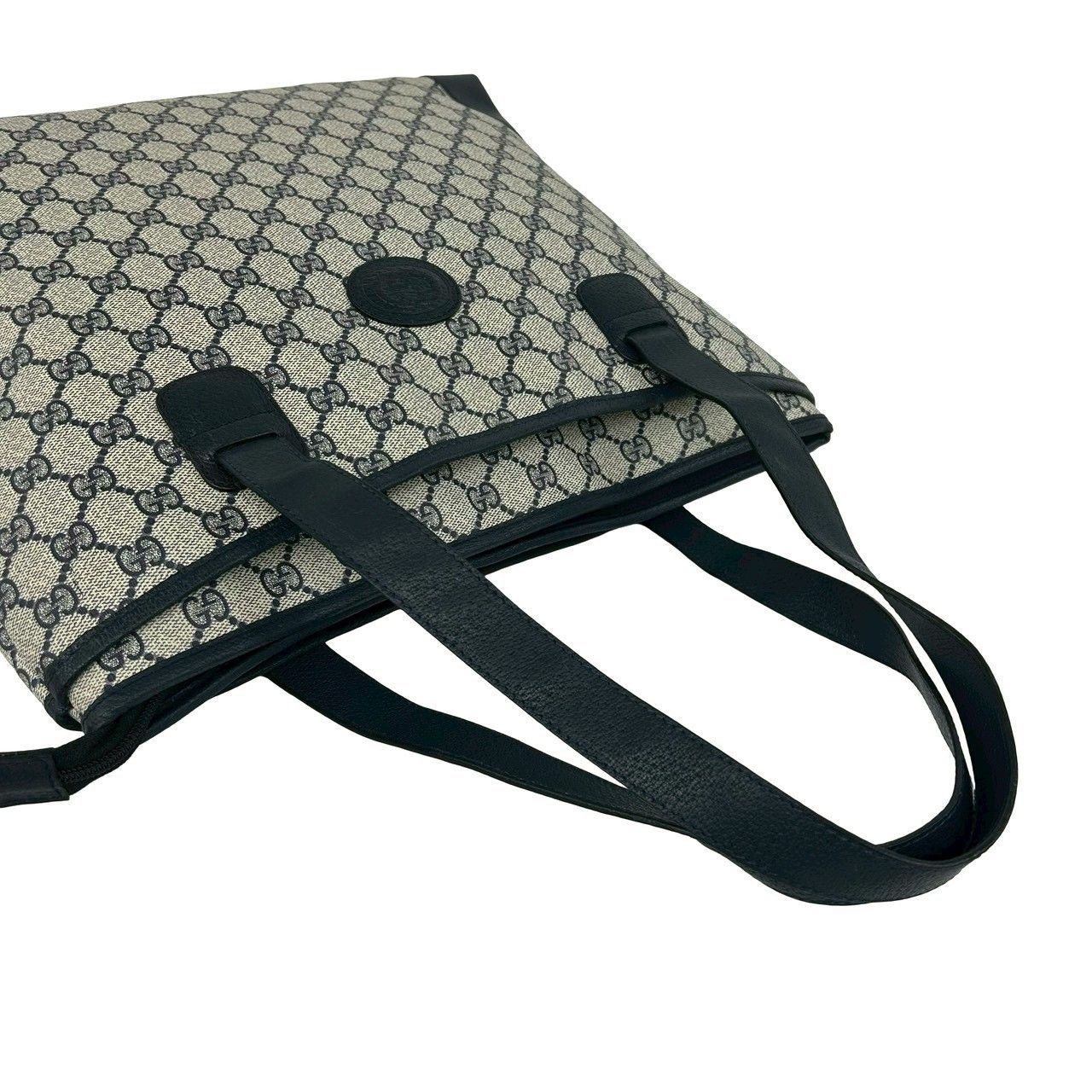 極 美品 GUCCI グッチ オールドグッチ ヴィンテージ GG ロゴ レザー 本