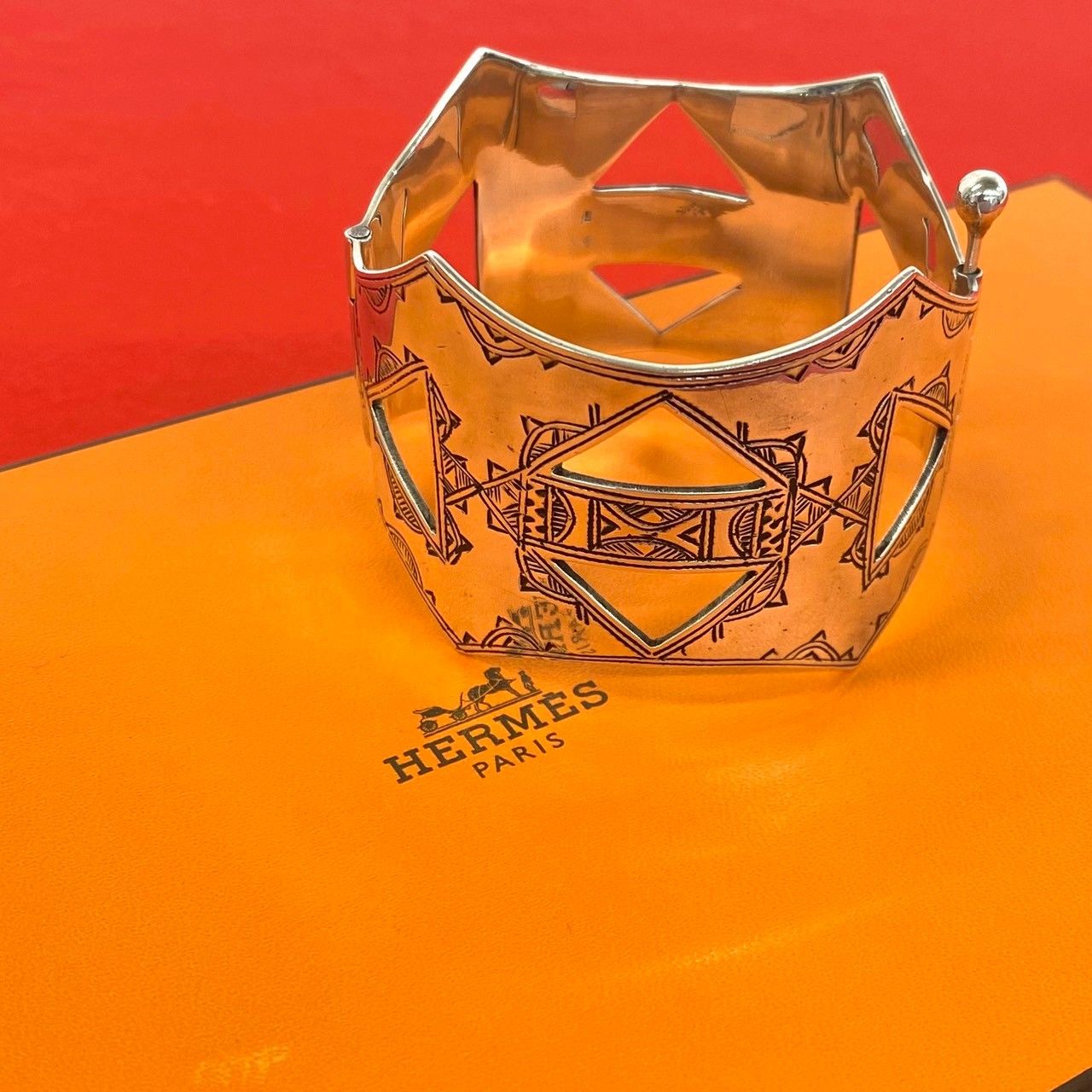 極 美品 希少品 HERMES エルメス トゥアレグ ブレスレット シルバー925