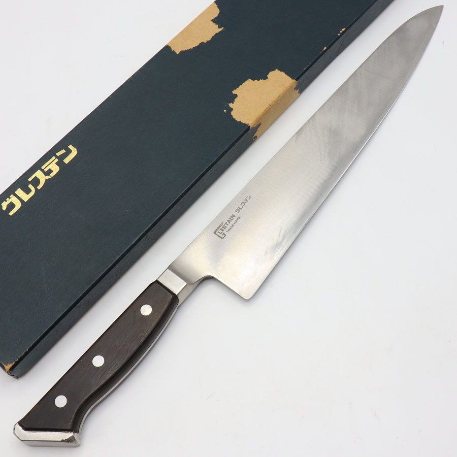 グレステン Wタイプ 牛刀 727WK 九寸 鍔付柄 刃渡り約270mm 洋包丁