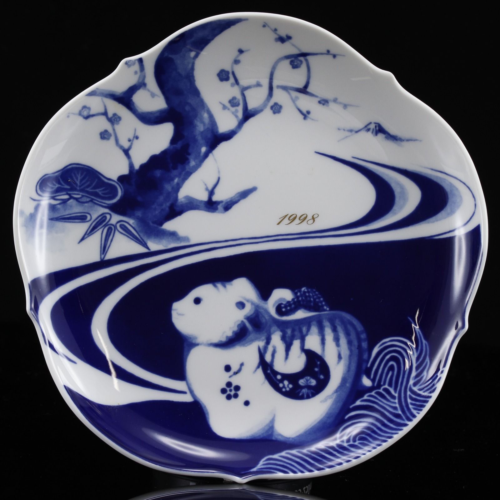 Meissen】マイセン 1998 イヤープレート 寅 干支 陶器 白 _ 食器