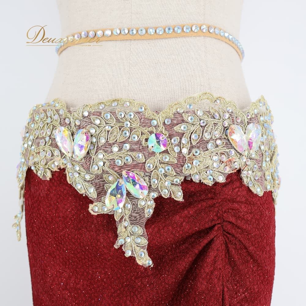 ベリーダンス 衣装 sufel boutique 上下セット オリエンタル レッド系