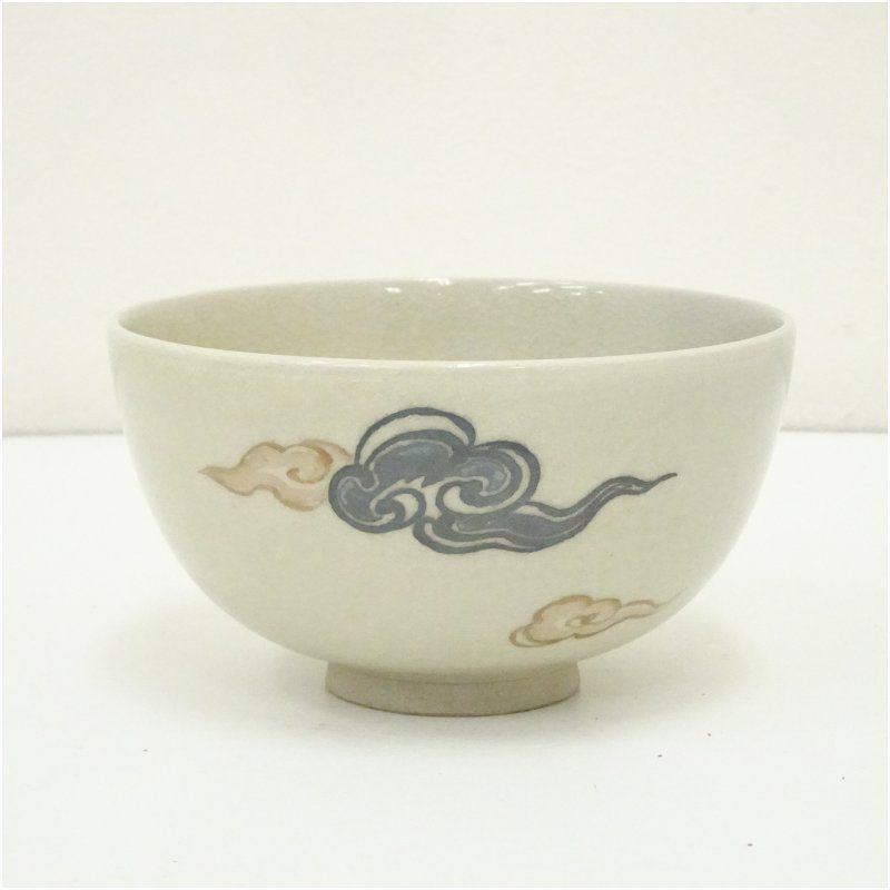 京焼 井上春峰造 雲絵茶碗 茶道 抹茶 おしゃれ 抹茶茶碗 抹茶碗 和食器