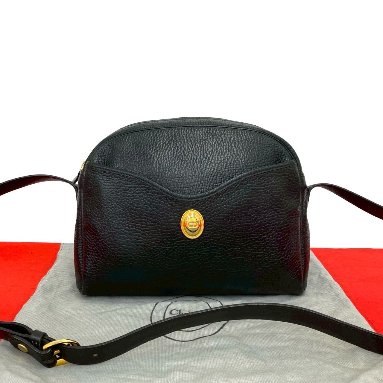 極 美品 袋付き Christian Dior ディオール ヴィンテージ CD ロゴ 金具