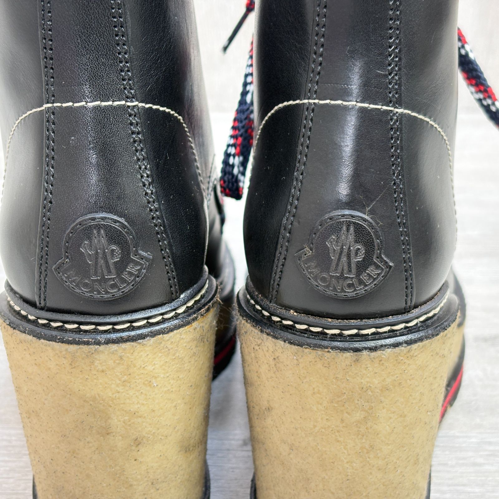 MONCLER モンクレール ウェッジソール ショートブーツ ボア レース