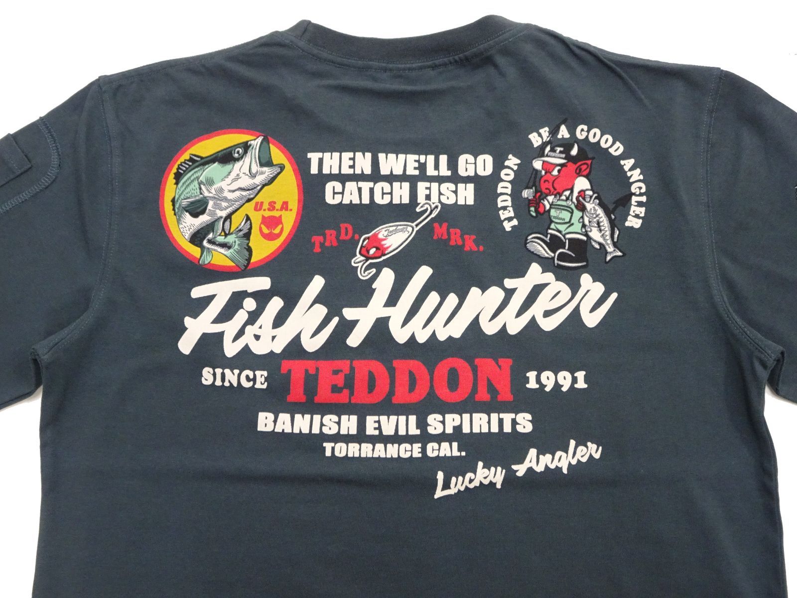 テッドマン Tシャツ TDSS-580 バス釣り Fish Hunter 釣り エフ商会 