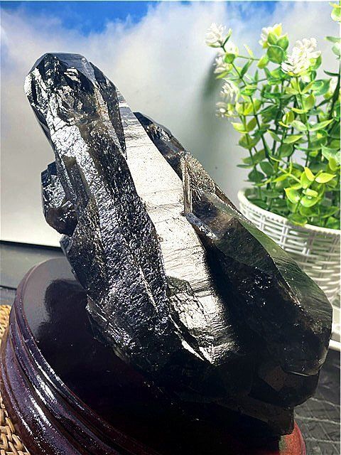 2725g AAA級【魔除け】◇天然モリオン(黒水晶）クラスターB91C6