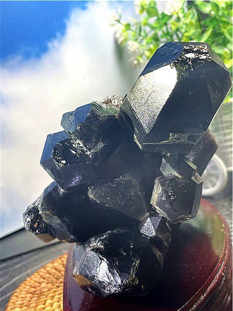 2725g AAA級【魔除け】天然モリオン(黒水晶）クラスターB91C6/476C05D