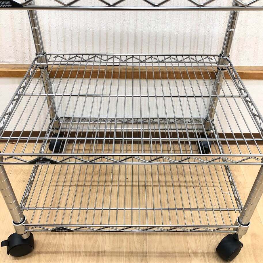 ss8725 【中古】 ルミナス メタルラック 61×46×95.5cm 4段 シルバー 