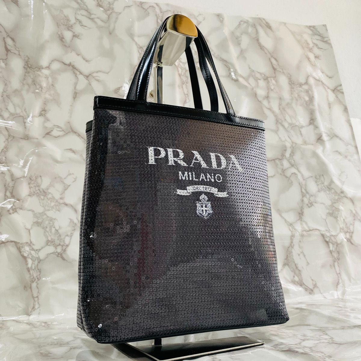 PRADA スパンコールハンドバッグ 【バッグC. 95】 57,420円