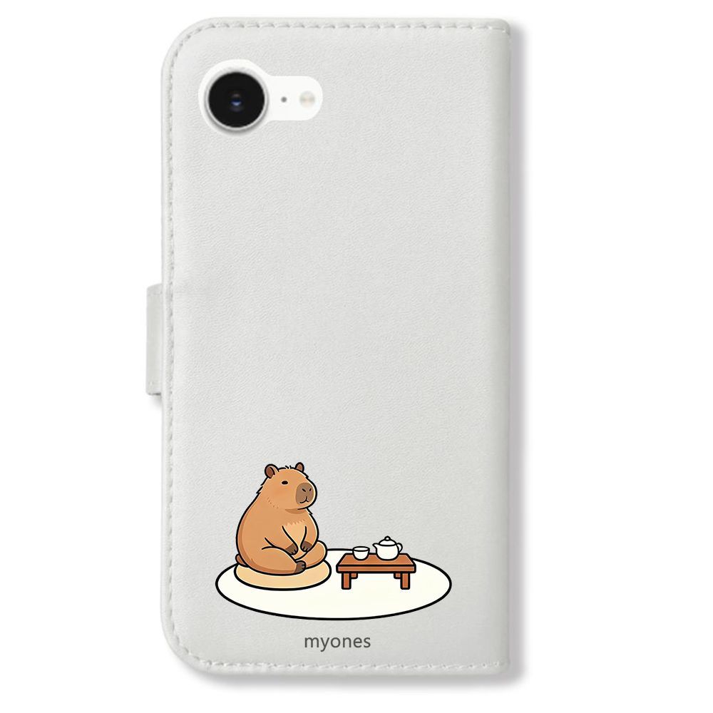 新品未使用】 Google Pixel 5 手帳型スマホ ケース (色：ホワイト×お茶