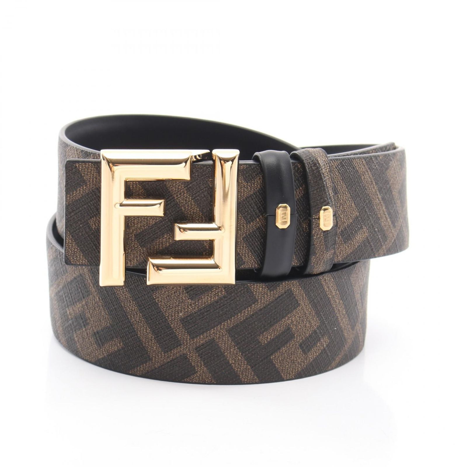 フェンディ FENDI ベルト ラウンド FFベルトズッカ リバーシブル