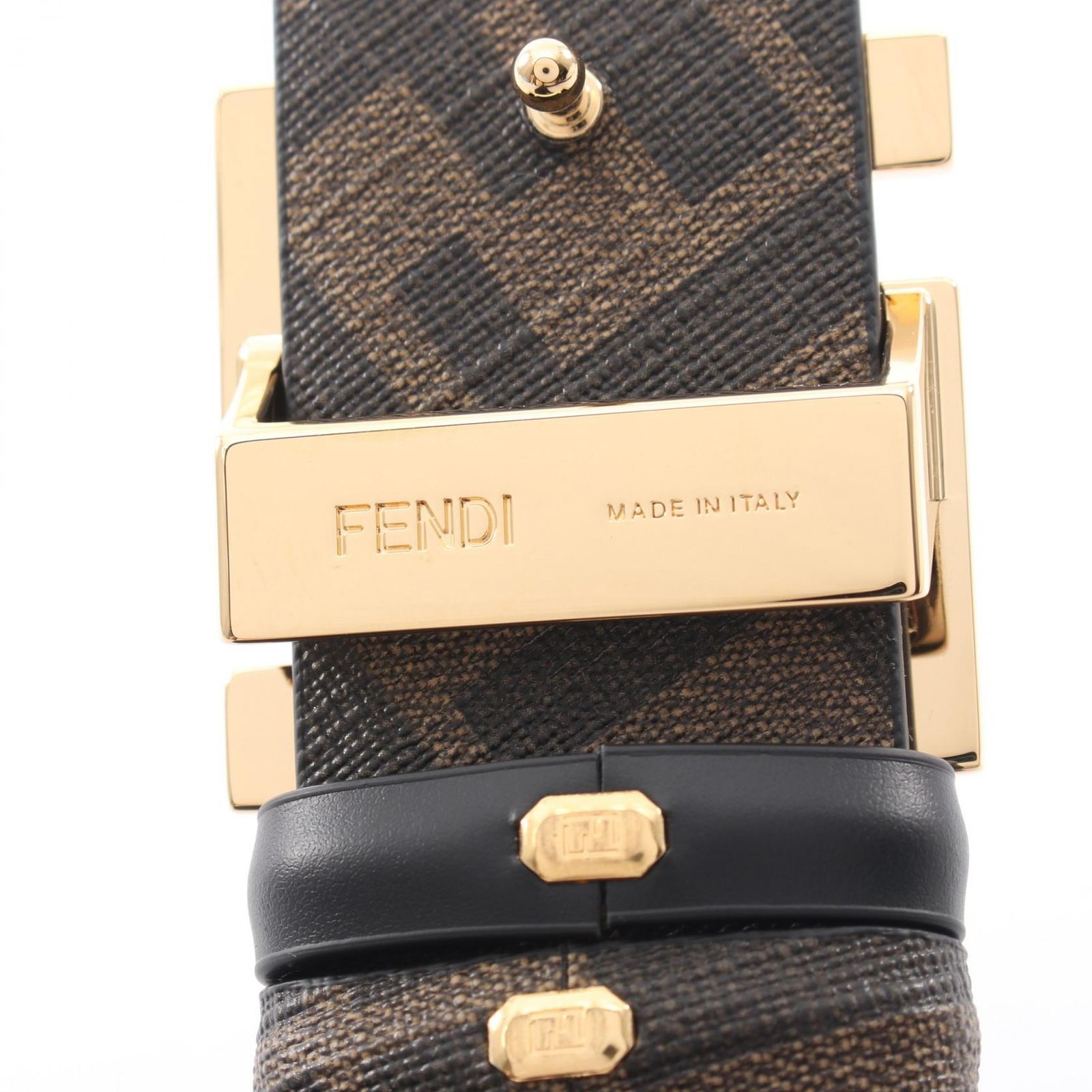 ラッシェンド　ベルフティ フェンディ FENDI ベルト ラウンド FFベルトズッカ リバーシブル