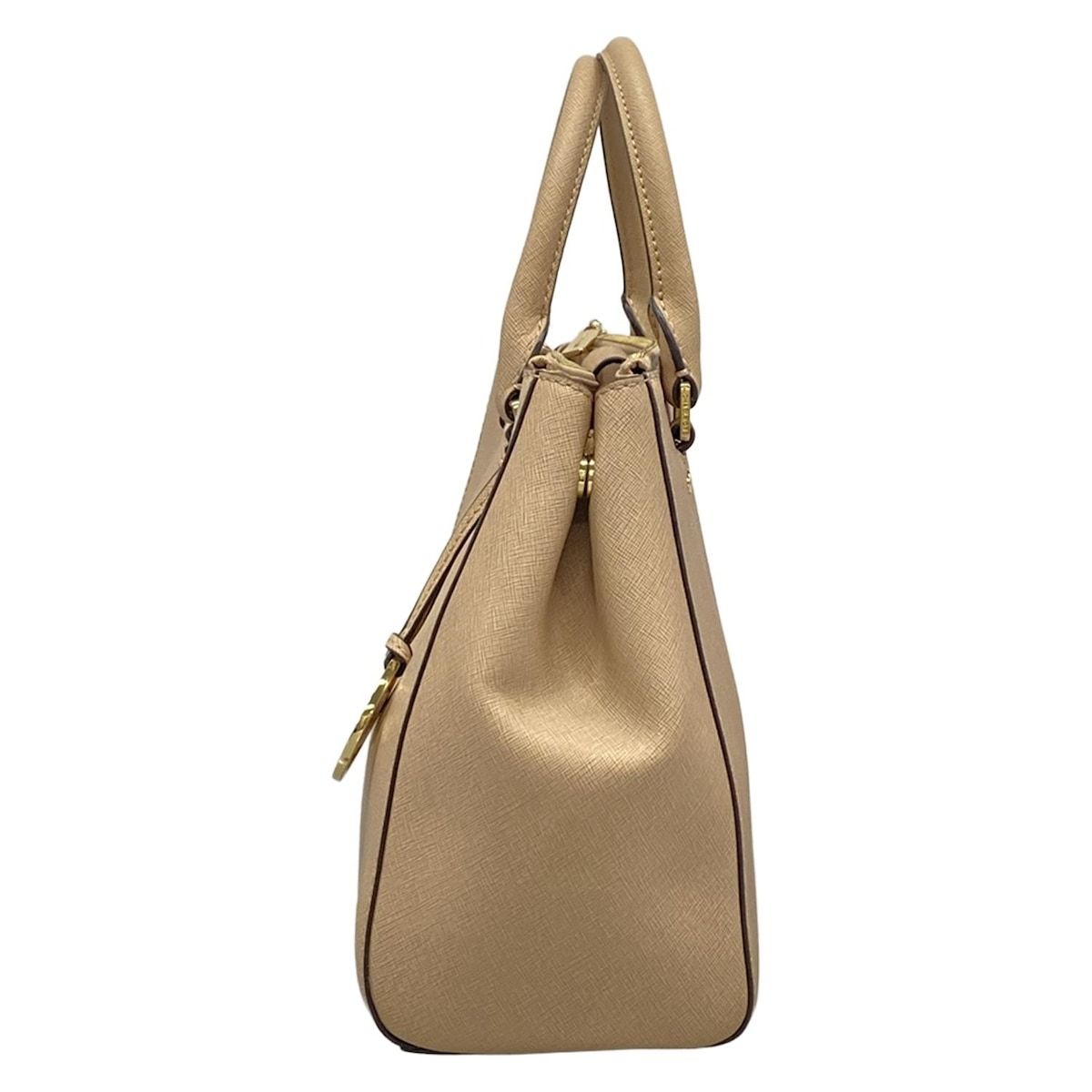 MICHAEL KORS(マイケルコース) ハンドバッグ - ベージュ レザー - メルカリ