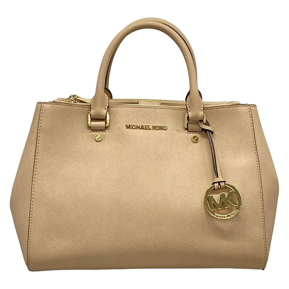 MICHAEL KORS(マイケルコース) ハンドバッグ - ベージュ レザー - メルカリ