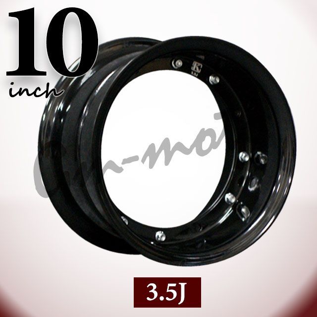 KEPSPEED【ブラックアルマイト】10インチ3.5Jホイール (リムのみ) 1本