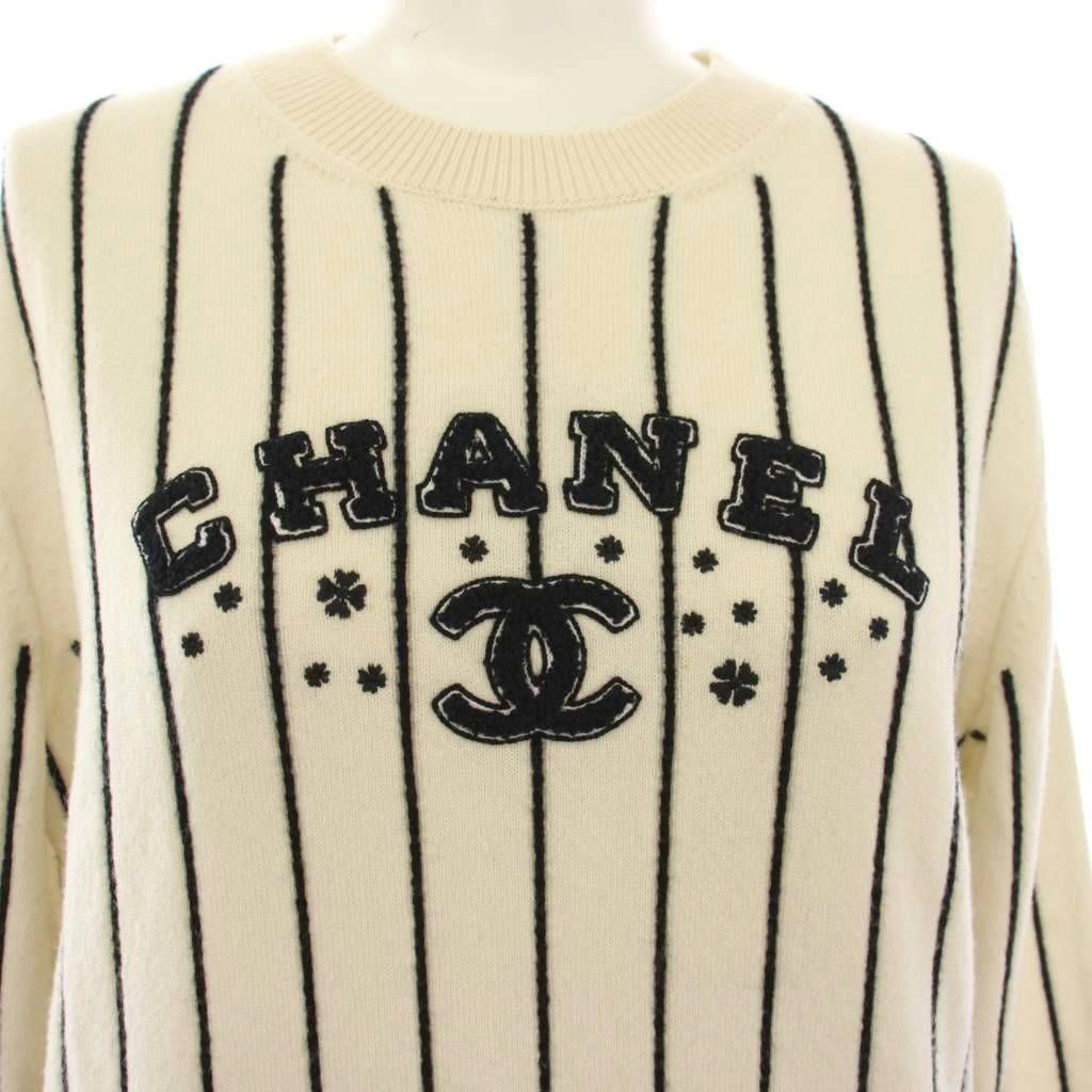 シャネル CHANEL 23SS ロゴニット セーター 長袖 ココマーク