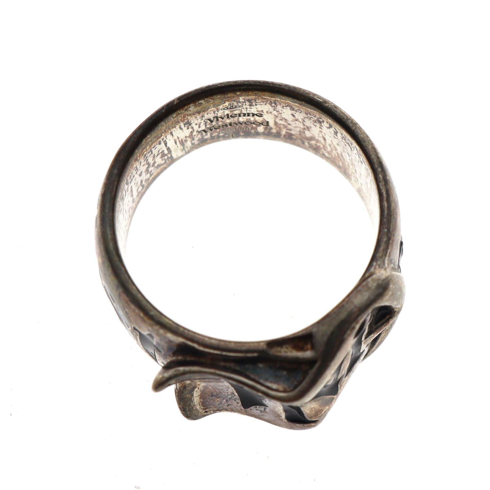 【中古品】Vivienne Westwood ベルトリング 16号 Vivienne Westwood 旧型 ベルトリング Lサイズ シルバー 廃盤モデル