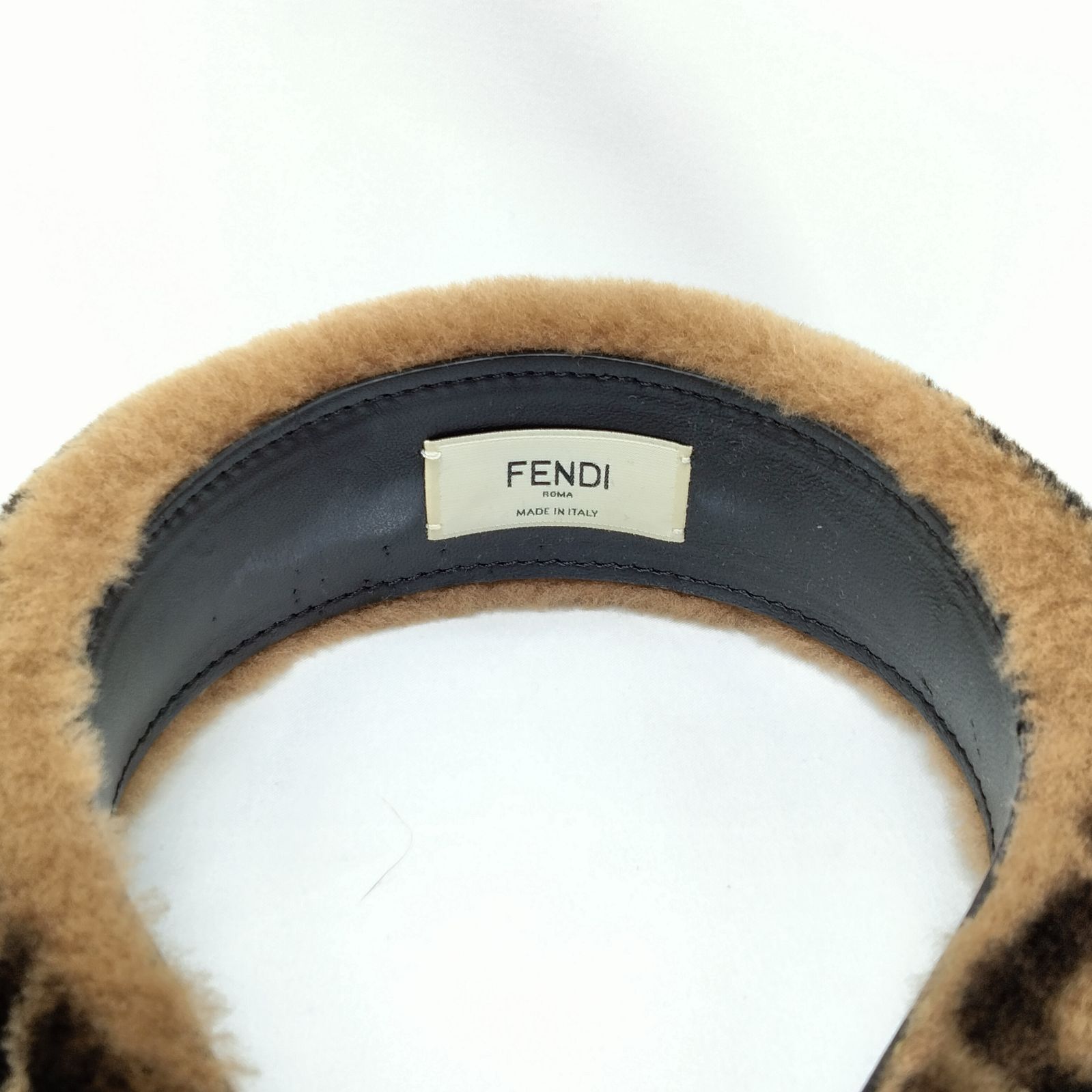 ✨️FENDI✨️フェンディ ズッカカチューシャ ブラウン もこもこ