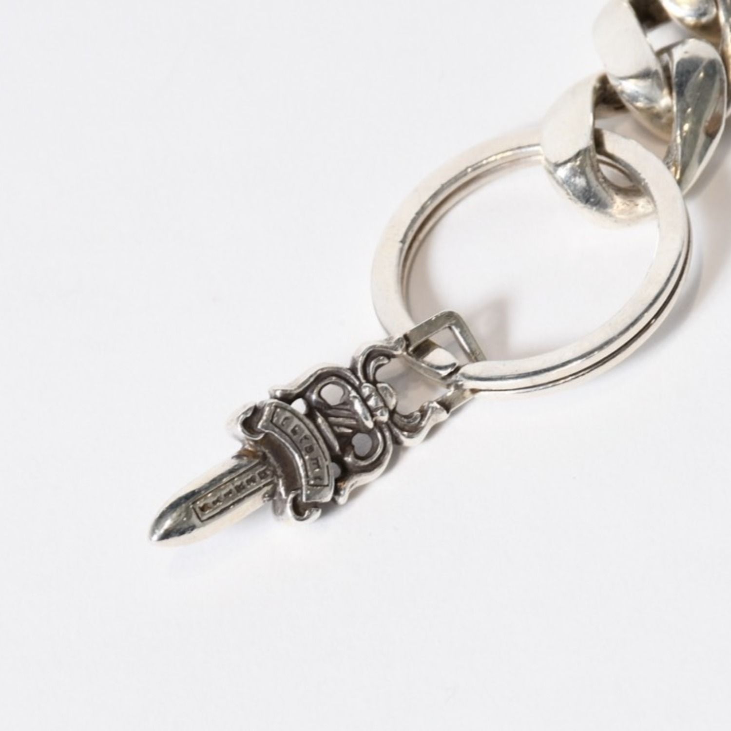 本日限定価格！ クロムハーツ ショートクラシックリンク キーリングキーホルダー 極美品 CHROME HEARTS クロムハーツ ショートクラシックリンク