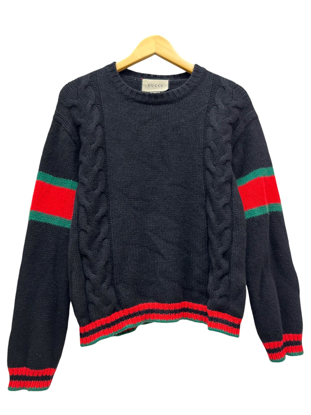 GUCCI (グッチ) 19AW ケーブルニットセーター S ブラック メンズ/036 