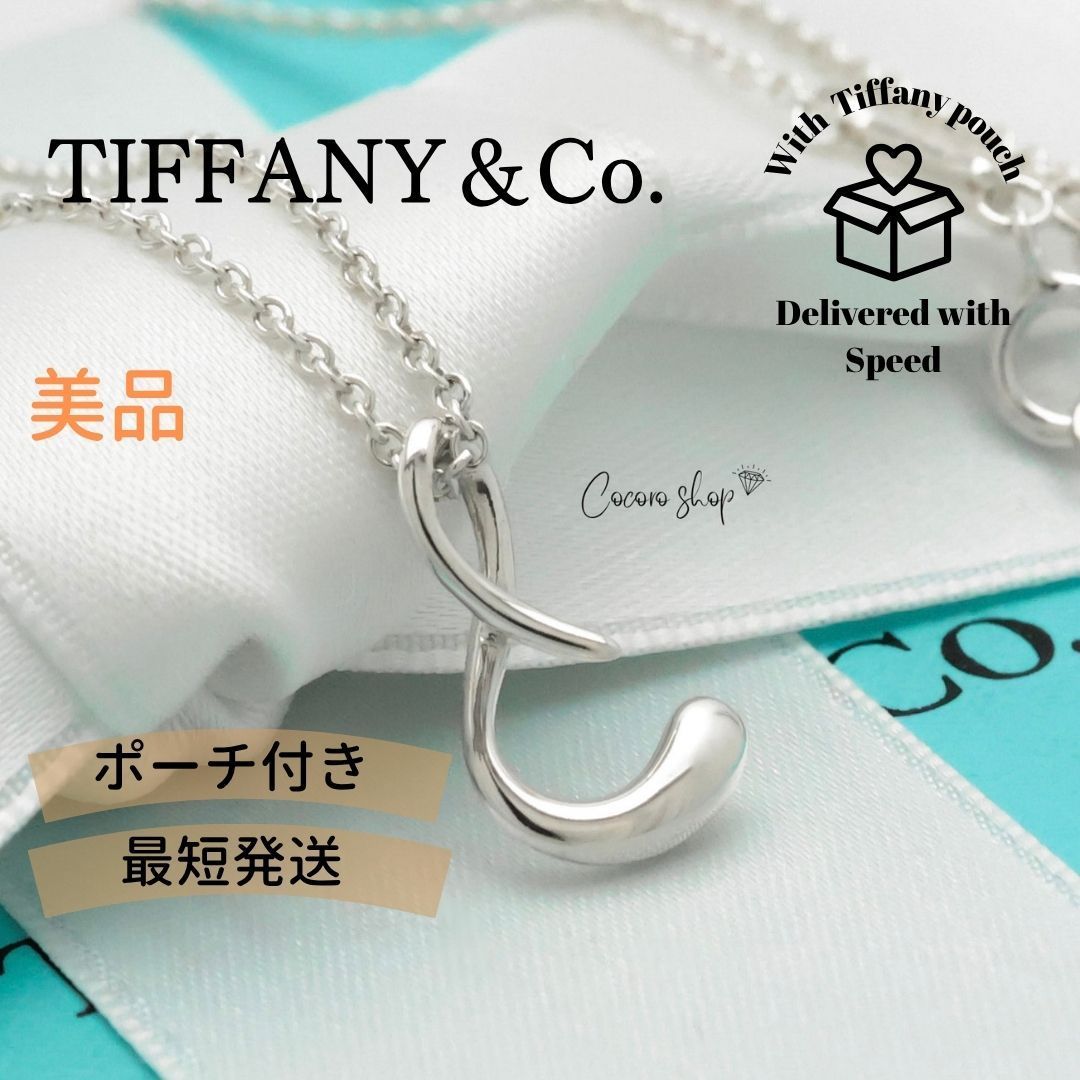 【美品】ティファニー TIFFANY&Co. ノーツ レター S イニシャル ネックレス AG925