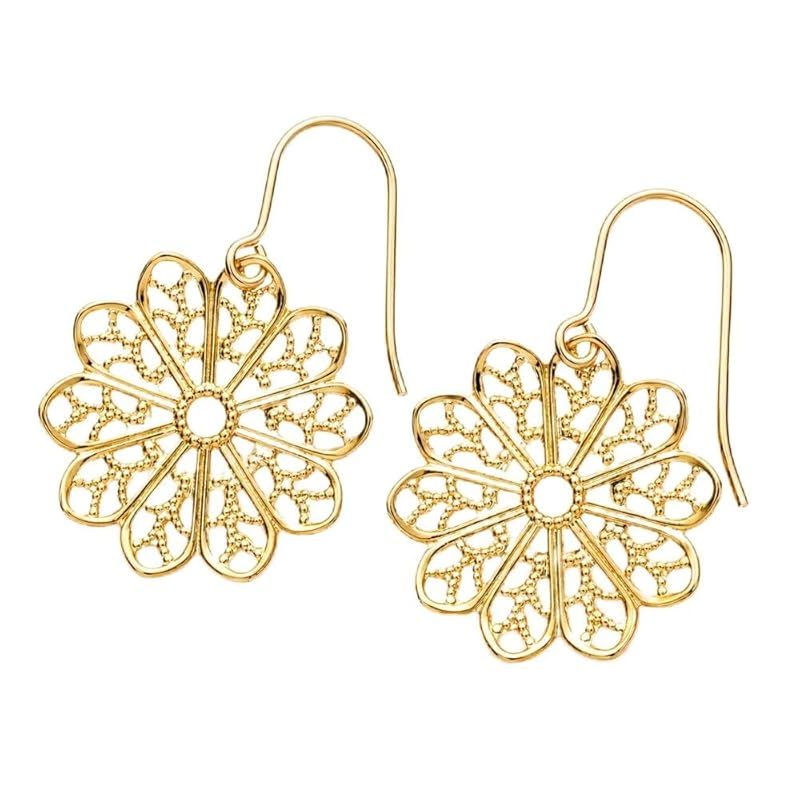 Accessories Salt ピアス レディース K14GF フラワー 透かし ゴールド 軽量 花 揺れる 上品 大人 可愛い 金属アレルギー対応 0