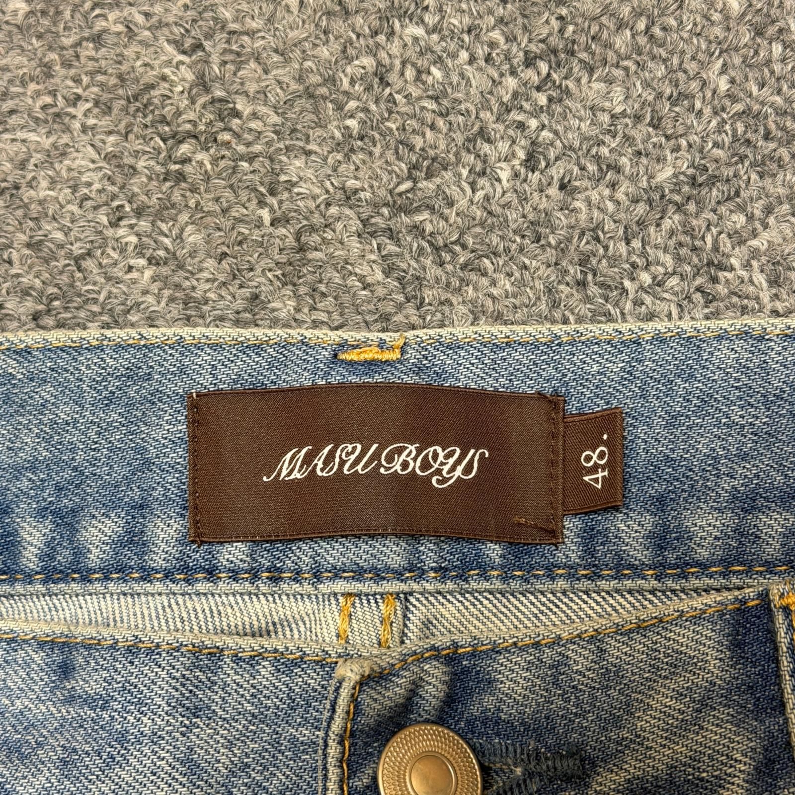 MASU ”MASU BOYS” EMBLEM BELL-BOTTOM JEANS MASUボーイズエンブレム 
