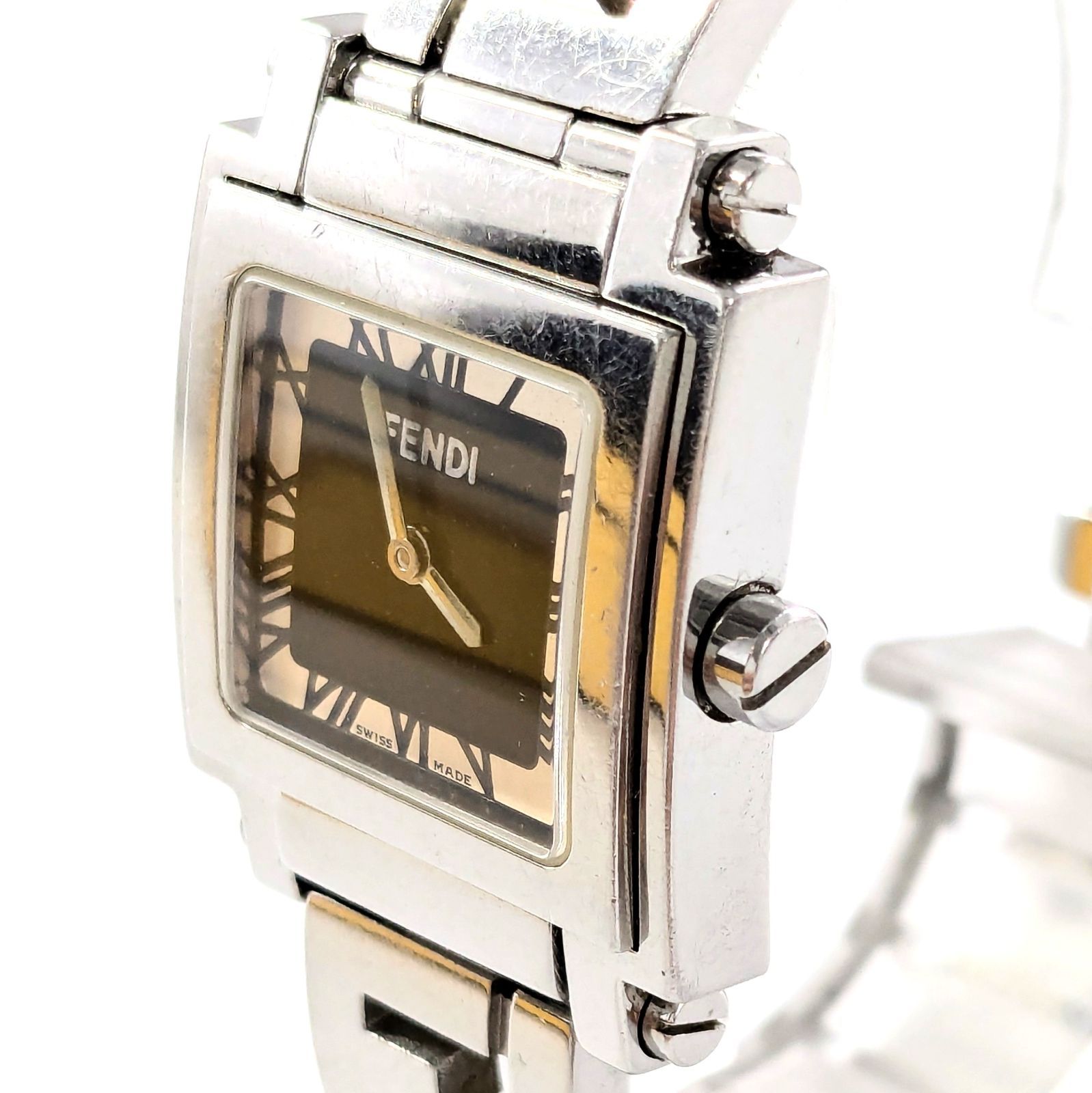 FENDI フェンディ 6000L オロロジ SS/QZ シルバー文字盤 メンズ腕時計