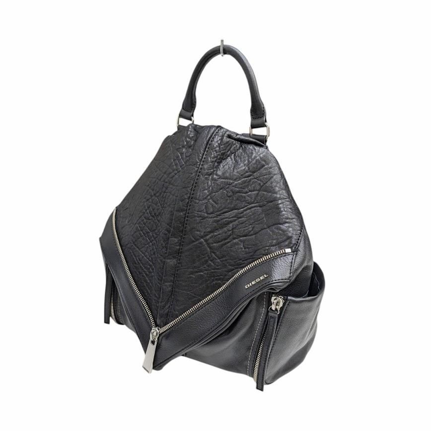 DIESEL ディーゼル LE-ZIPPER レザーリュックバックパック ブラック系