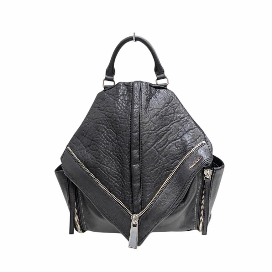 DIESEL ディーゼル LE-ZIPPER レザーリュックバックパック ブラック系