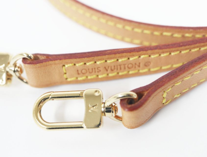 ルイヴィトン LOUIS VUITTON ショルダーストラップ ヌメ革 ロゴ レザー