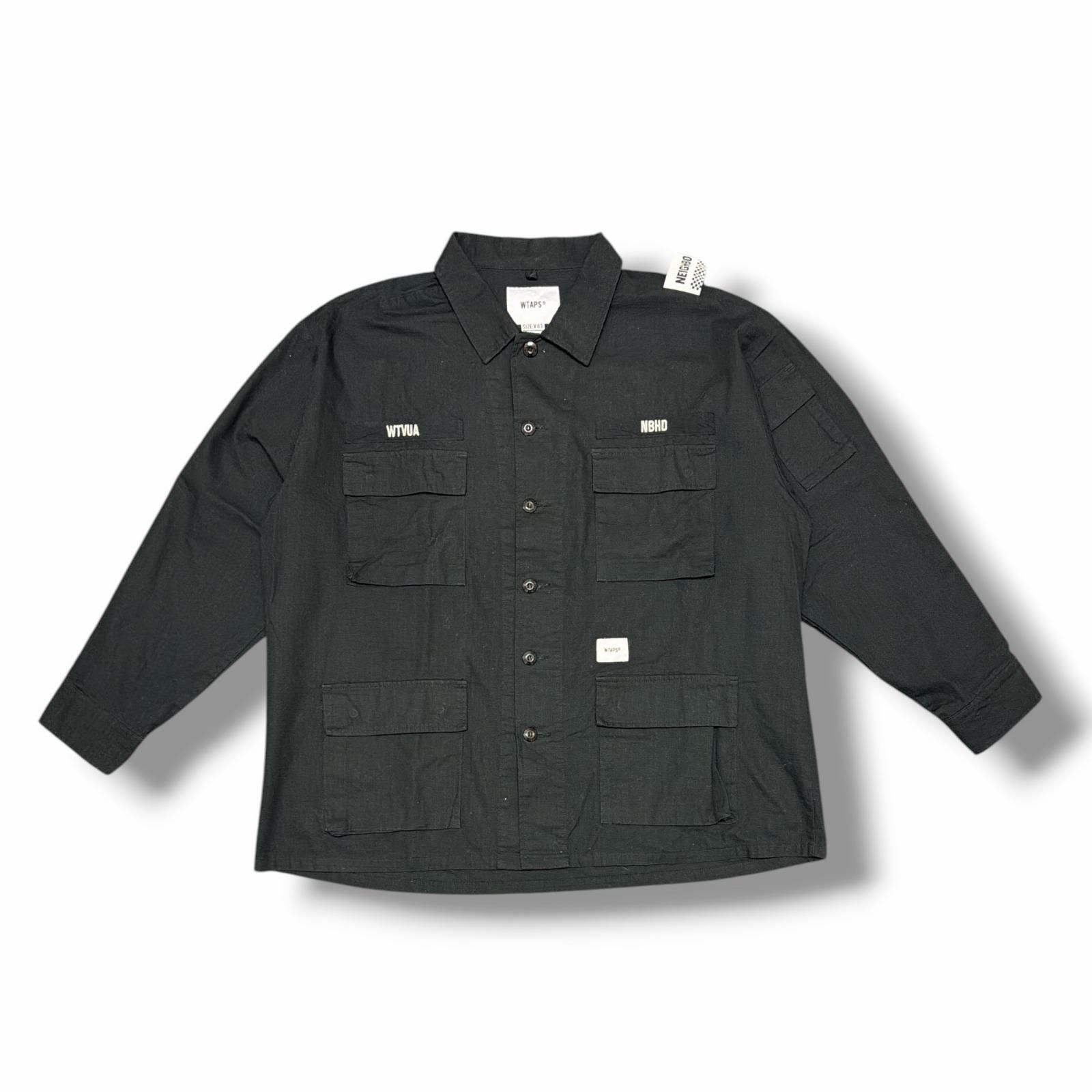 （レア）wtaps JUNGLE LS サイズ1 2019AW WTAPS × NEIGHBORHOOD 19AW JUNGLE LS / SHIRT ジュングルファティーグ
